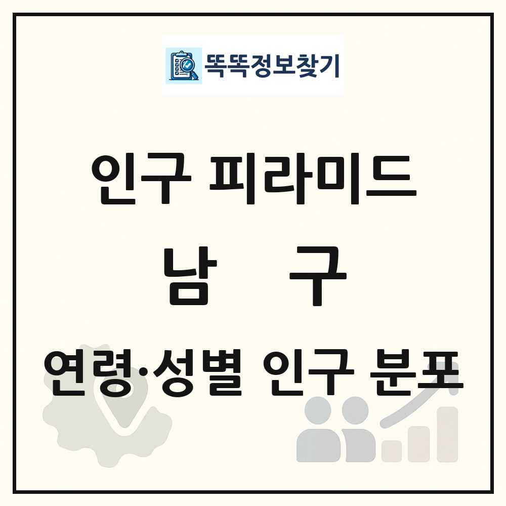 남구 인구 피라미드 링크 그림